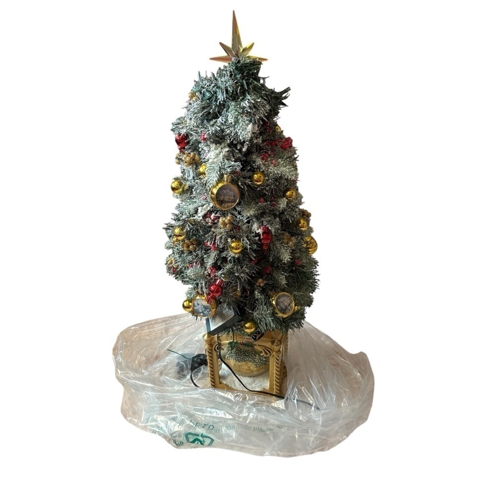 BRADFORD EXCHANGE THOMAS KINKADE SNOW-KISSED HOLIDAY MEMORIES CHRISTMAS TREE